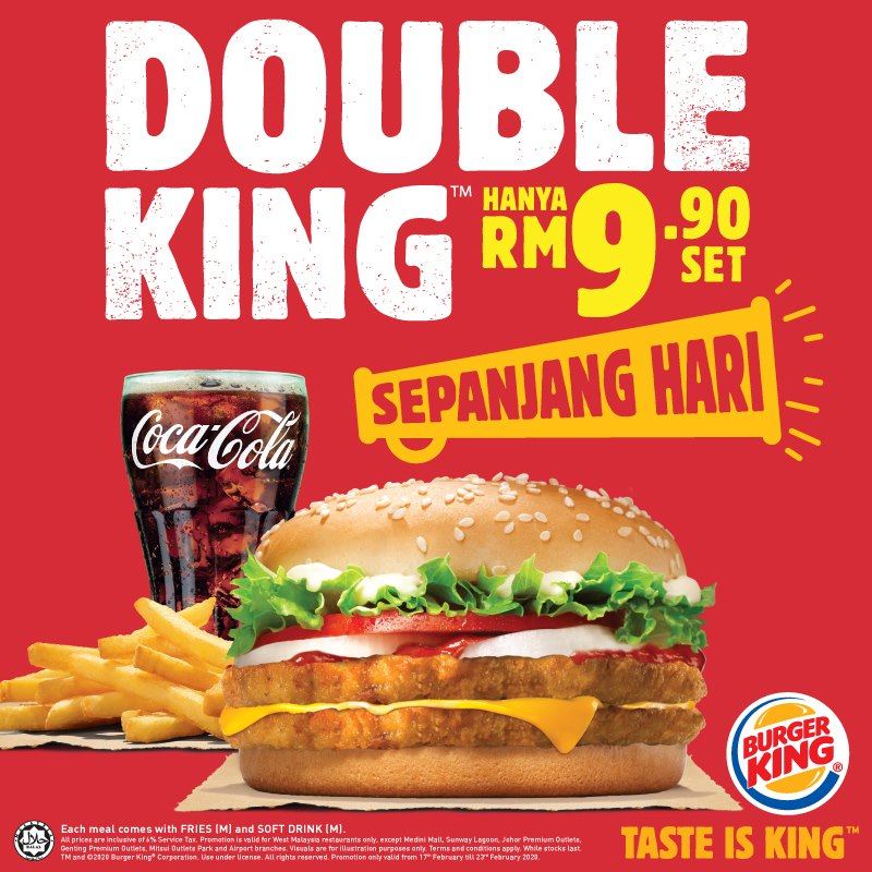 Burger King超值套餐全天候只需RM9.90！其他套餐也有40%折扣！ - hmitalk.com