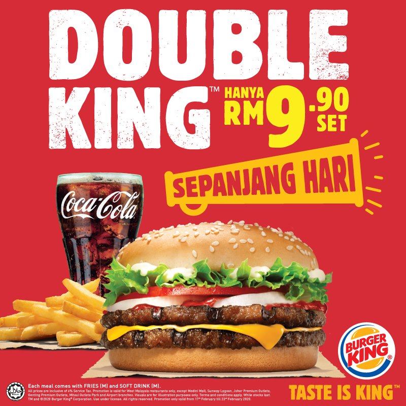 Burger King超值套餐全天候只需RM9.90！其他套餐也有40%折扣！ - hmitalk.com